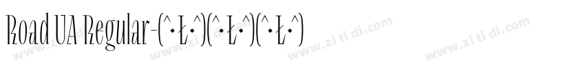 Road UA Regular字体转换